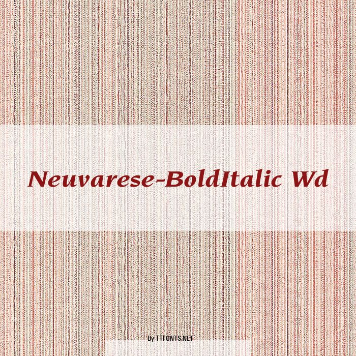 Neuvarese-BoldItalic Wd example